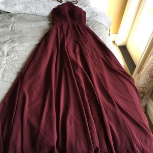 Burgundy wedding dress size 2